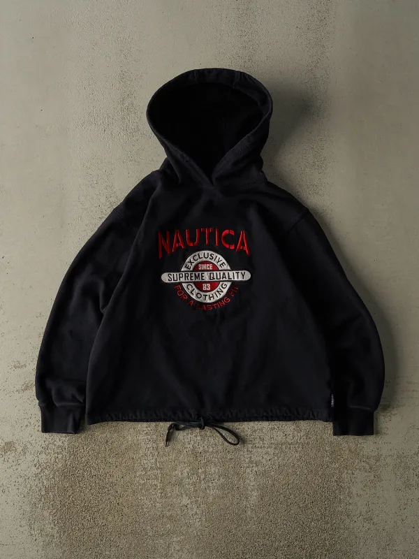 Vintage Y2K Navy Blue Nautica Embroidered Hoodie (S) sold by Rebalance Vintage