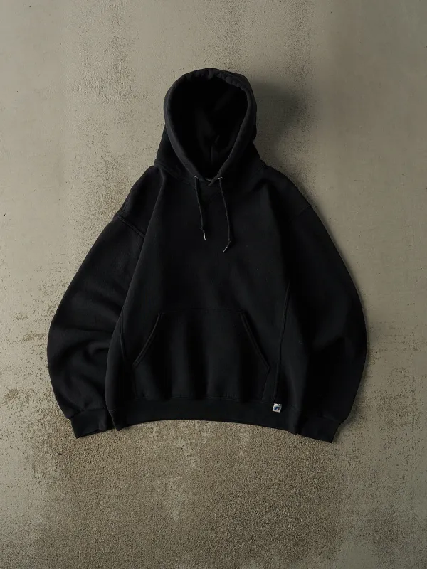 Vintage Y2K Black Russell Athletic Blank Hoodie (S/M) sold by Rebalance Vintage