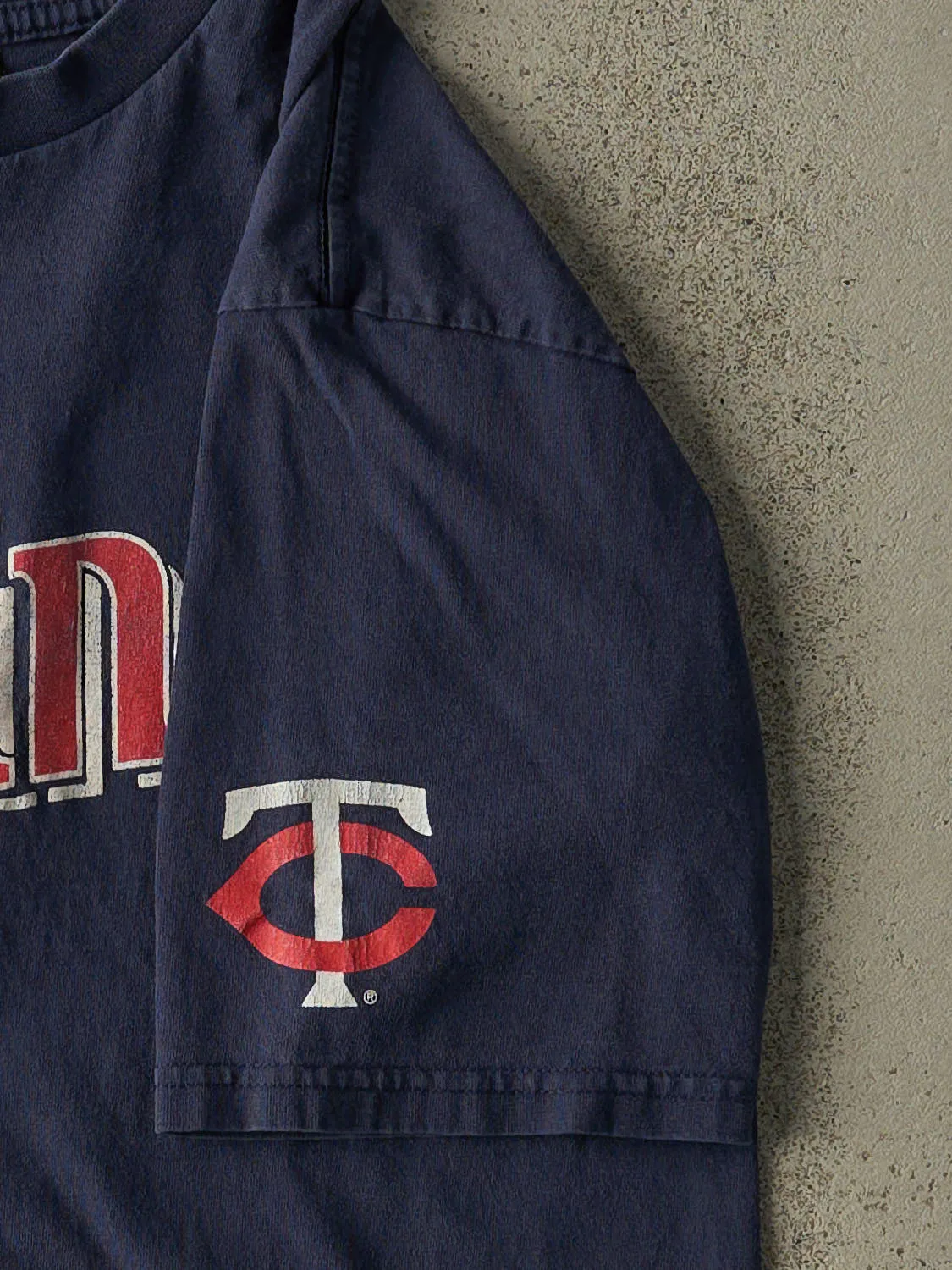 Vintage 04' Navy Blue Minnesota Twins Nike Middle Swoosh Tee (S/M) sold by Rebalance Vintage product image thumbnail 3
