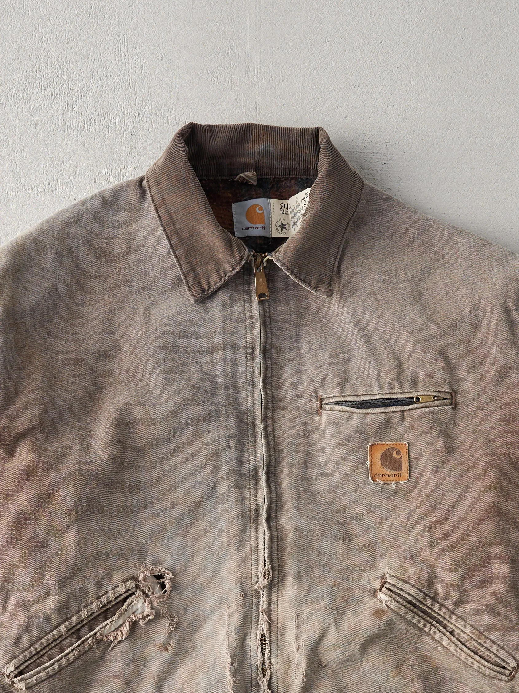 Vintage 90s Faded Brown Carhartt Blanket Lined Jacket (XL) sold by Rebalance Vintage product image thumbnail 2