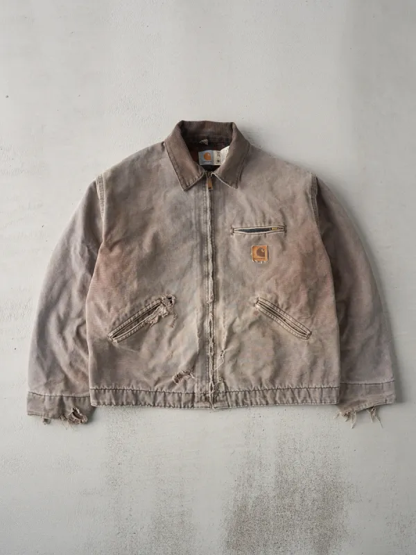 Vintage 90s Faded Brown Carhartt Blanket Lined Jacket (XL) sold by Rebalance Vintage