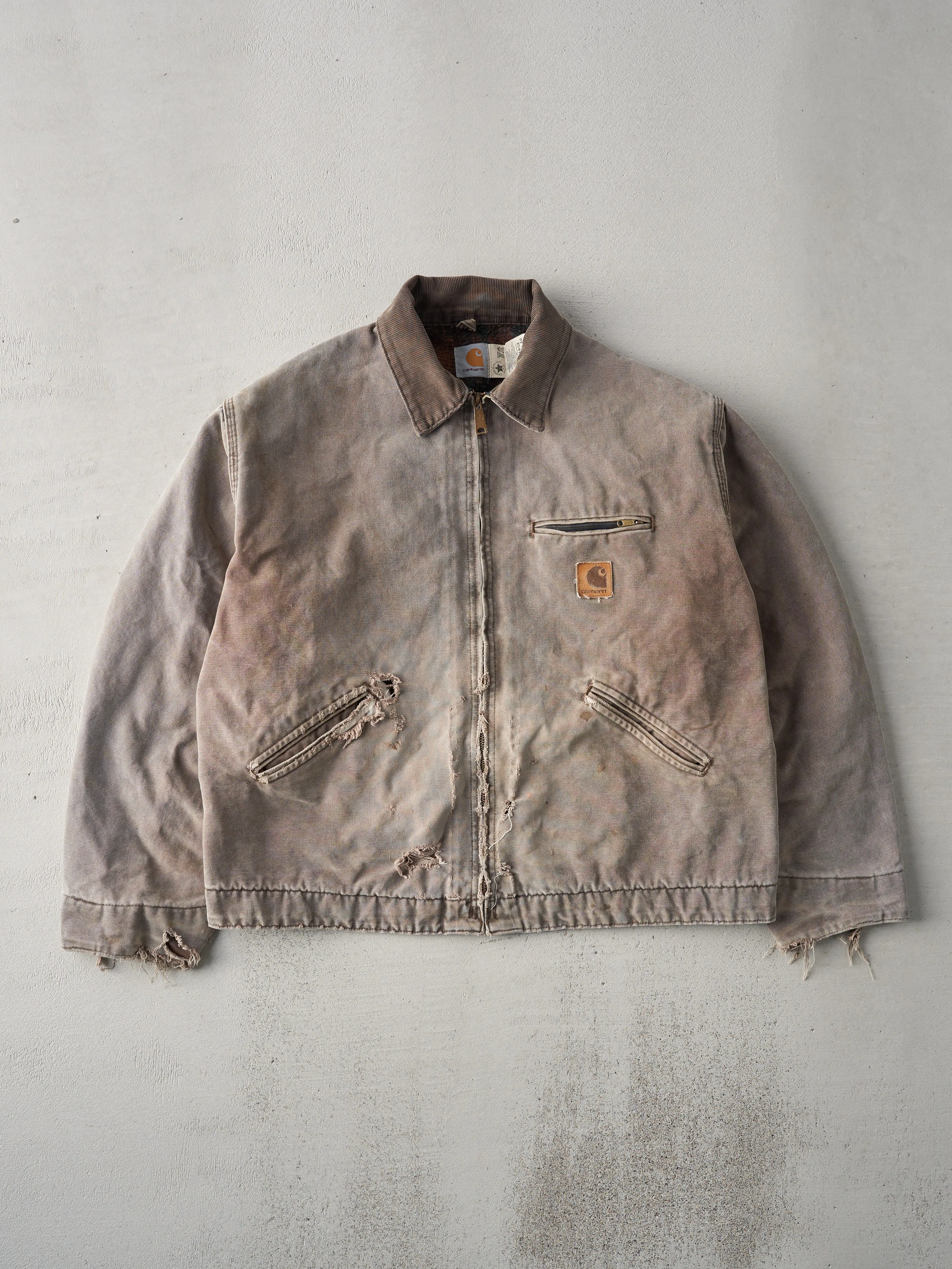 Vintage 90s Faded Brown Carhartt Blanket Lined Jacket (XL) sold by Rebalance Vintage