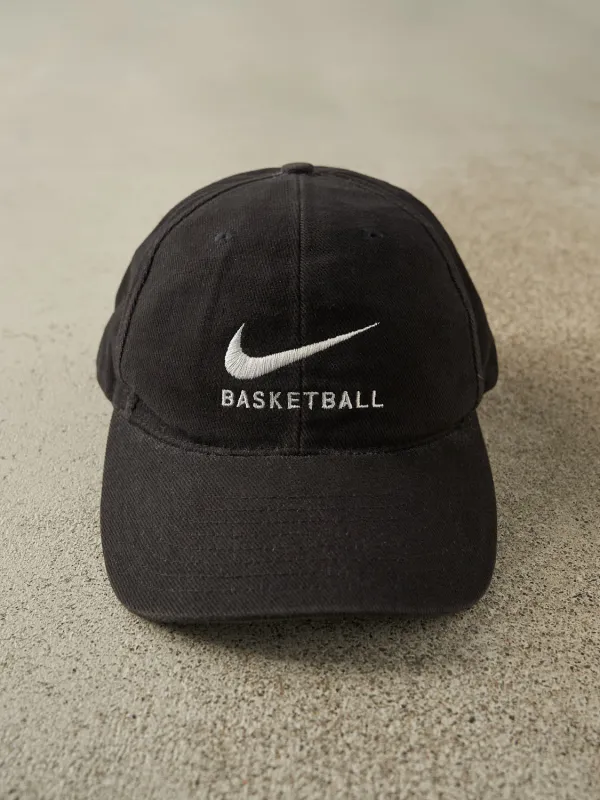 Vintage 90s Faded Black Nike Basketball Snapback (O/S) made by Rebalance Vintage