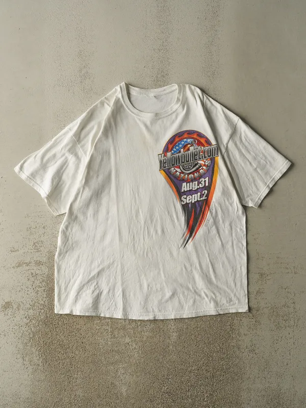 Vintage Y2K White Yellow Bullet Nationals Racing Tee (XL/XXL) sold by Rebalance Vintage
