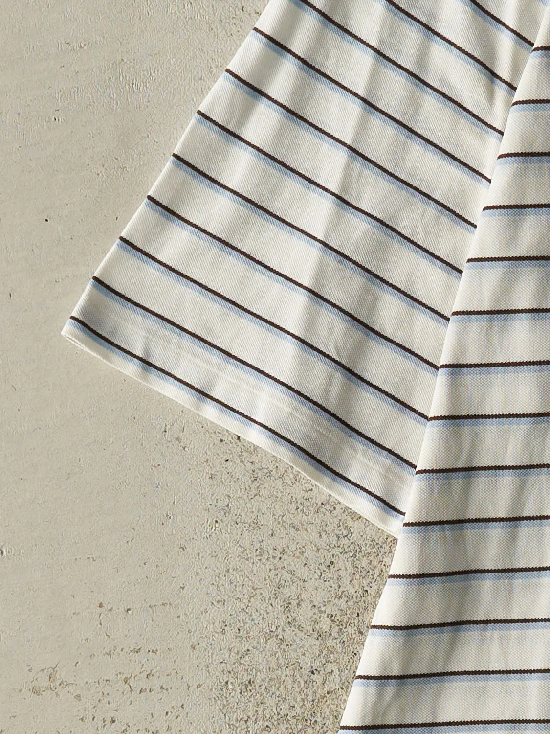 Vintage 90s White & Blue Striped Polo Ralph Lauren Quarter Button (XXL) sold by Rebalance Vintage product image thumbnail 3