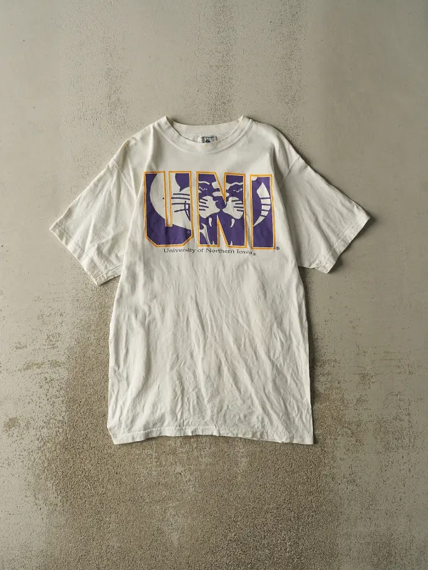 Vintage 90s White University of Northern Iowa Tee (S/M) made by Rebalance Vintage
