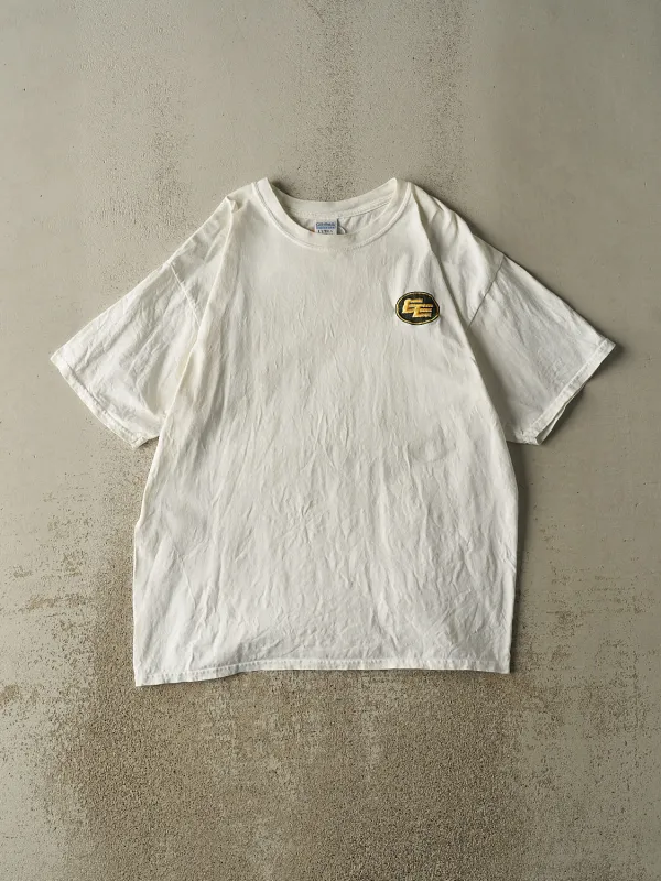 Vintage Y2K White Edmonton Eskimos Embroidered Tee (L/XL) sold by Rebalance Vintage