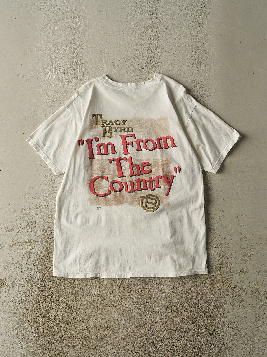 Vintage 93' White Tracey Byrd "I'm From the Country" Tee (M/L) sold by Rebalance Vintage product image thumbnail 2