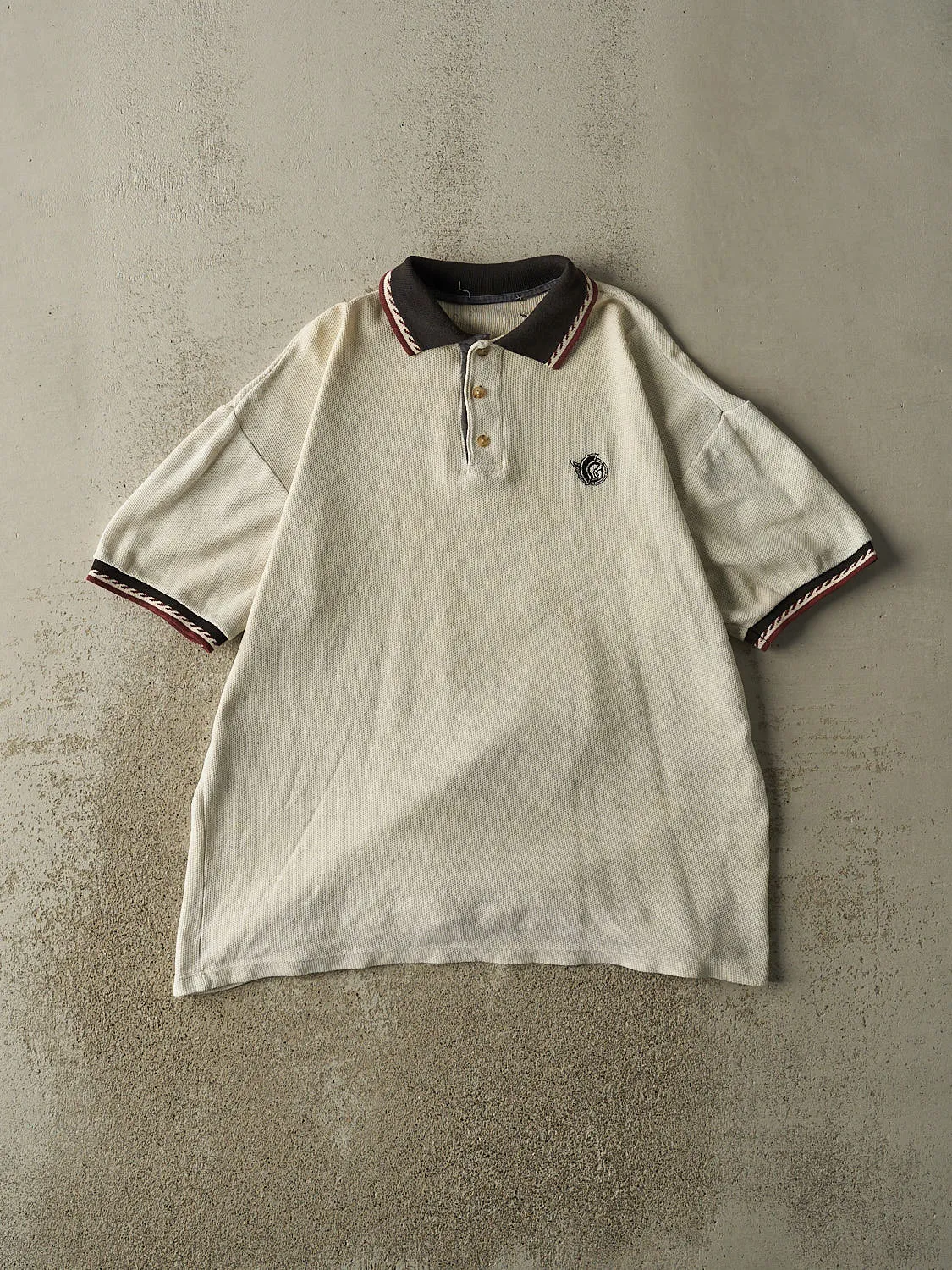 Vintage 90s Heather Grey Ottawa Senators Embroidered Quarter Button Tee (XL) sold by Rebalance Vintage