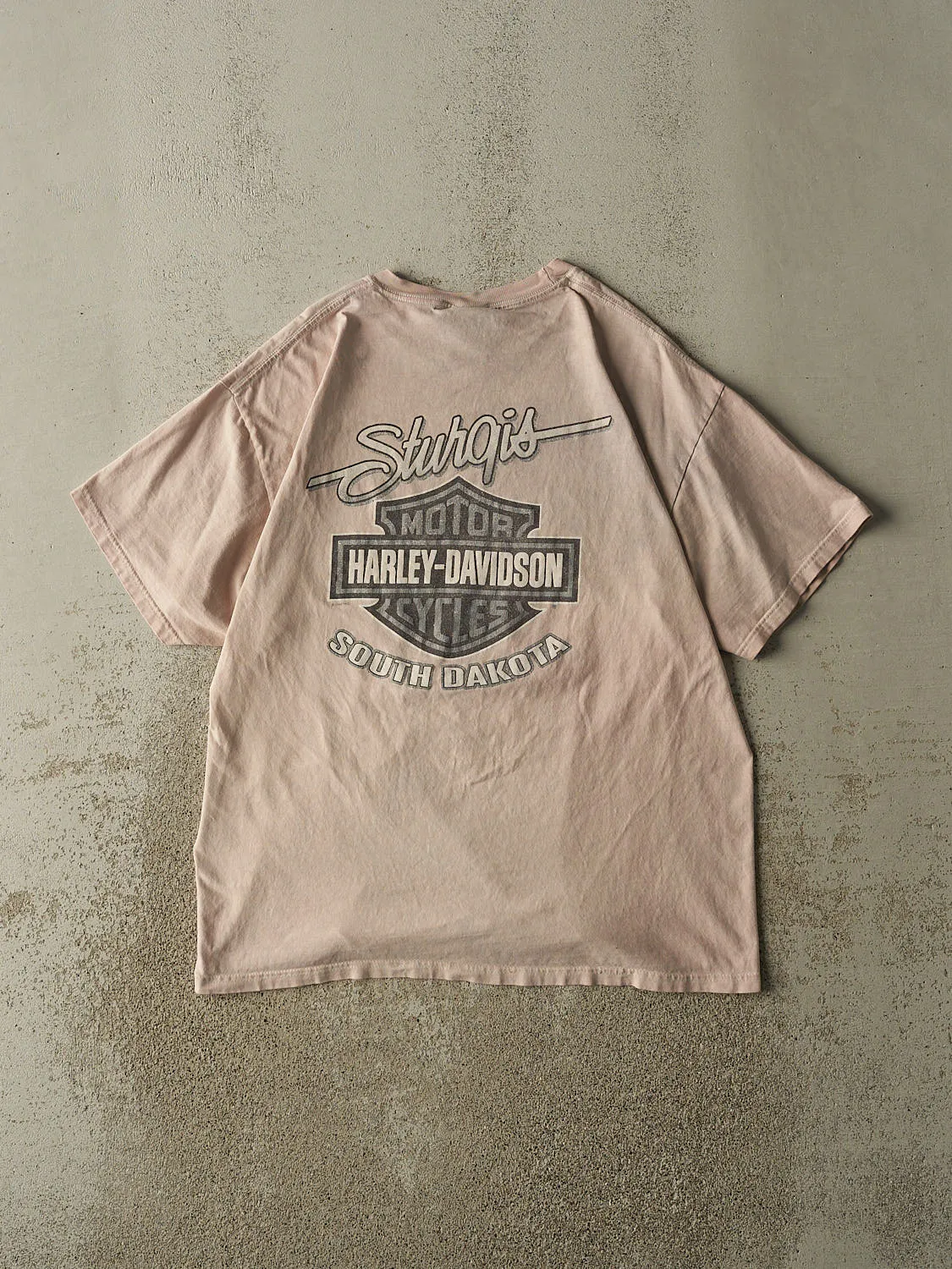 Vintage 01' Beige Harley Davidson Sturgis Tee (L) sold by Rebalance Vintage product image thumbnail 2