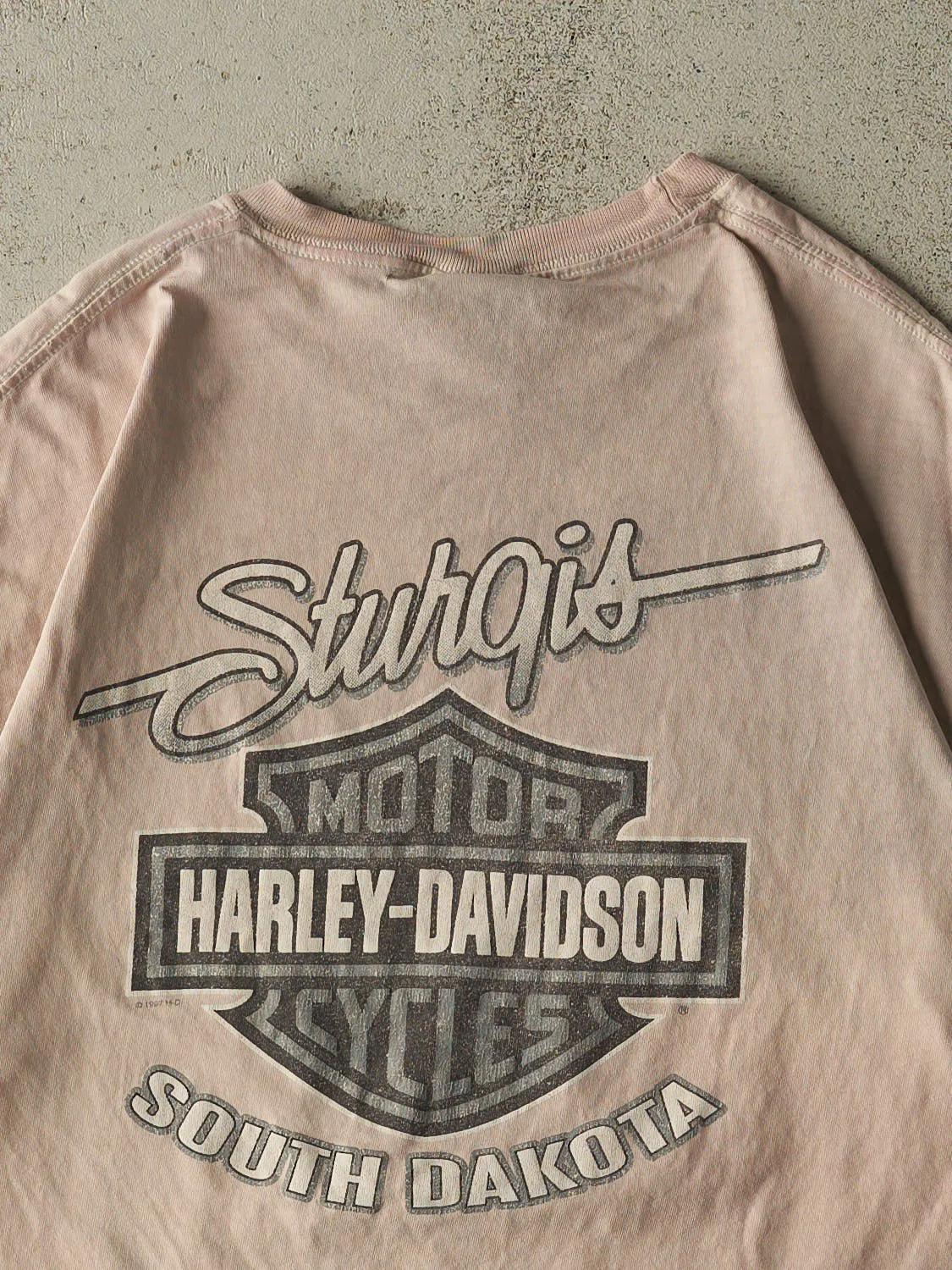 Vintage 01' Beige Harley Davidson Sturgis Tee (L) sold by Rebalance Vintage product image thumbnail 4