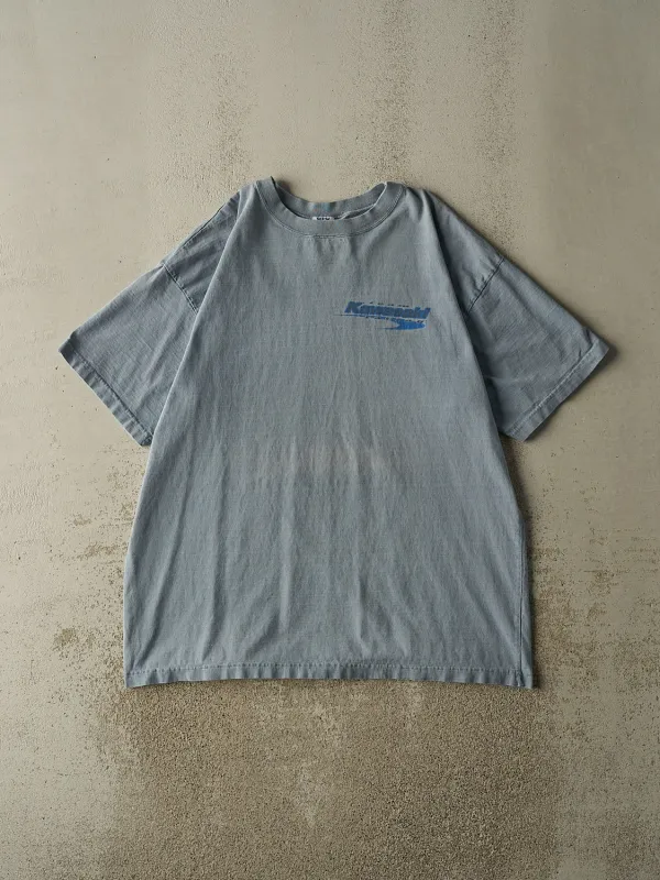 Vintage 90s Slate Blue Kawasaki Racing Tee (XL/XXL) sold by Rebalance Vintage
