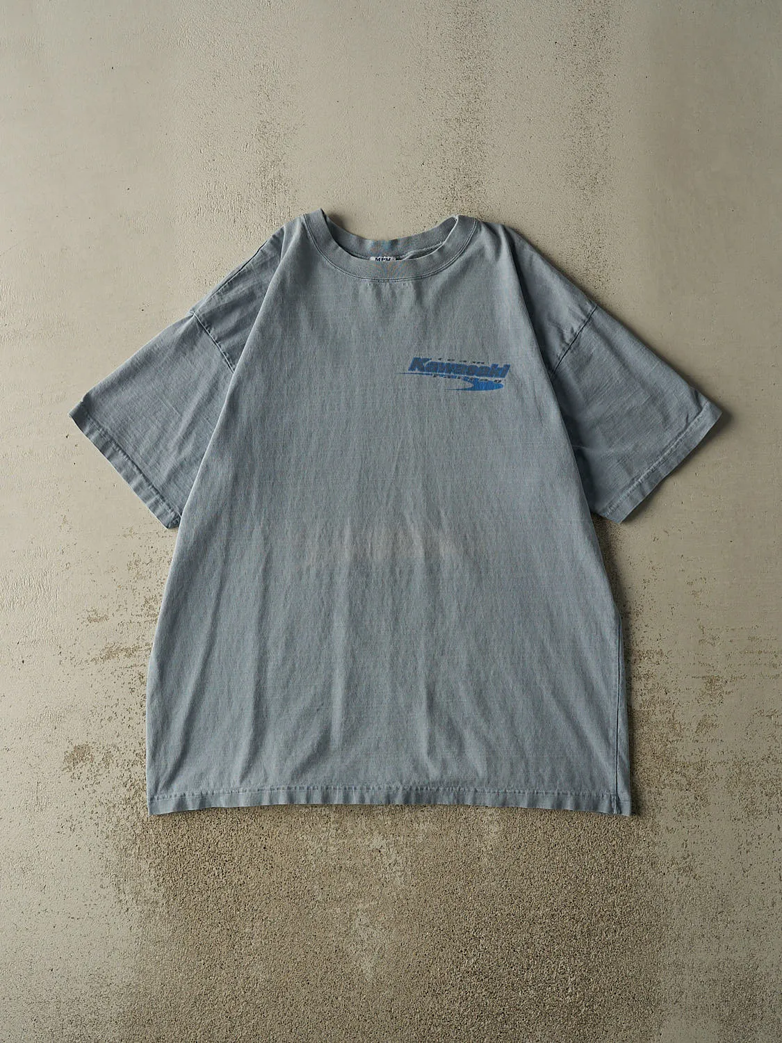 Vintage 90s Slate Blue Kawasaki Racing Tee (XL/XXL) sold by Rebalance Vintage