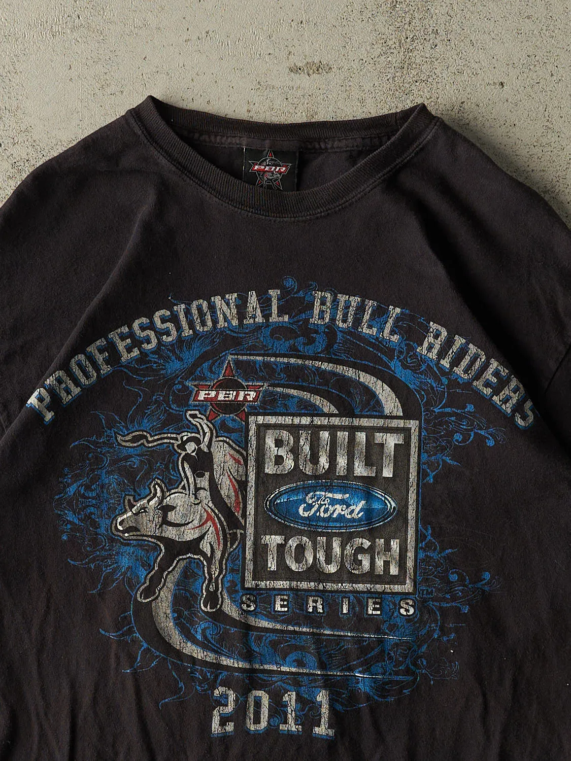 Vintage 11' Black Ford PBR Tee (S/M) sold by Rebalance Vintage product image thumbnail 3