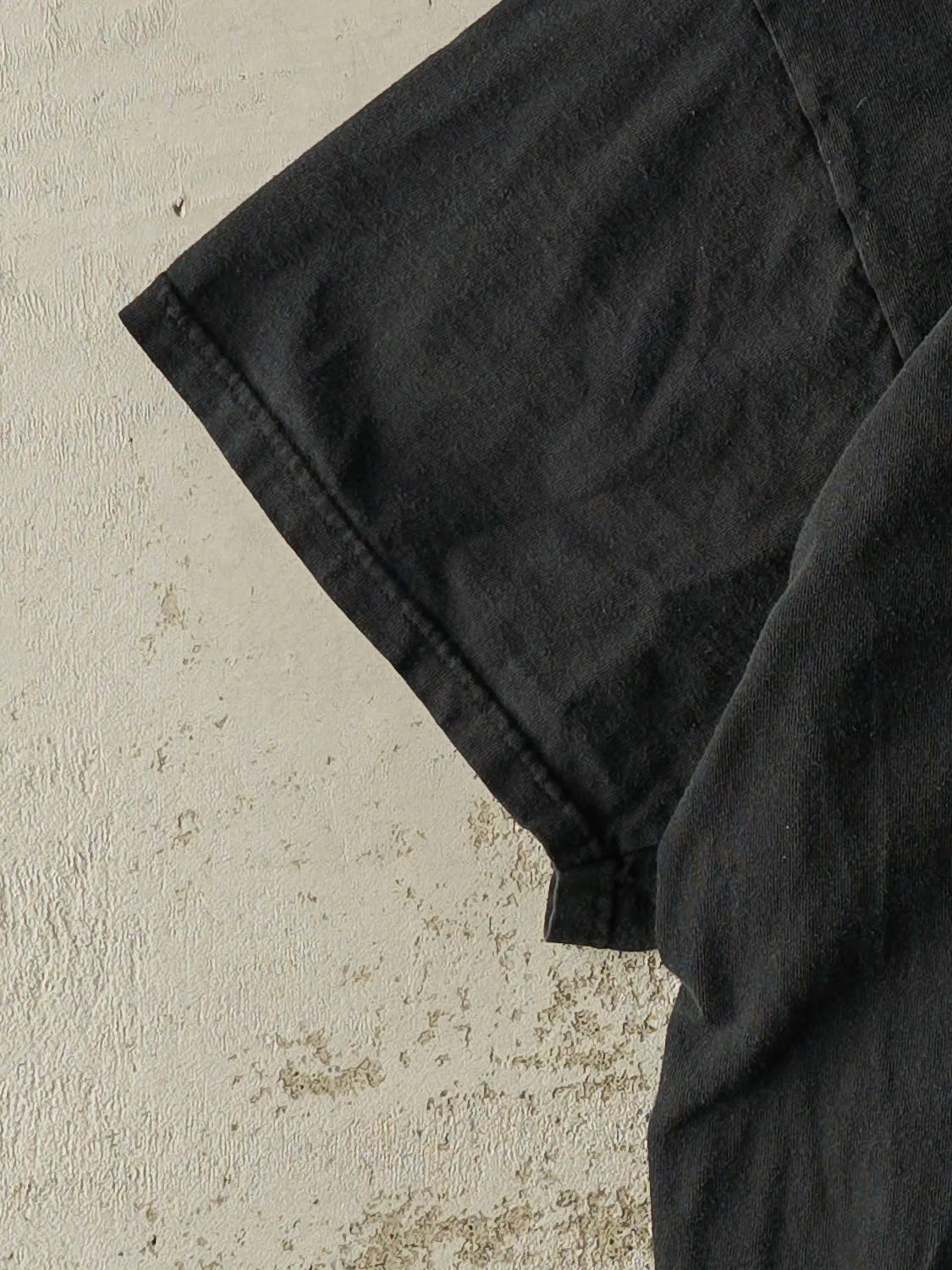 Vintage Y2K Faded Black "Worship Me" Slogan Tee (L/XL) sold by Rebalance Vintage product image thumbnail 3