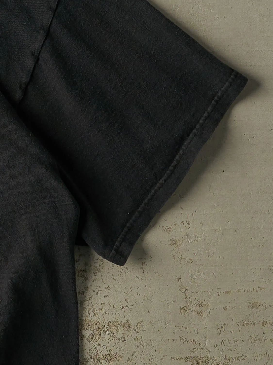 Vintage Y2K Faded Black "Worship Me" Slogan Tee (L/XL) sold by Rebalance Vintage product image thumbnail 4