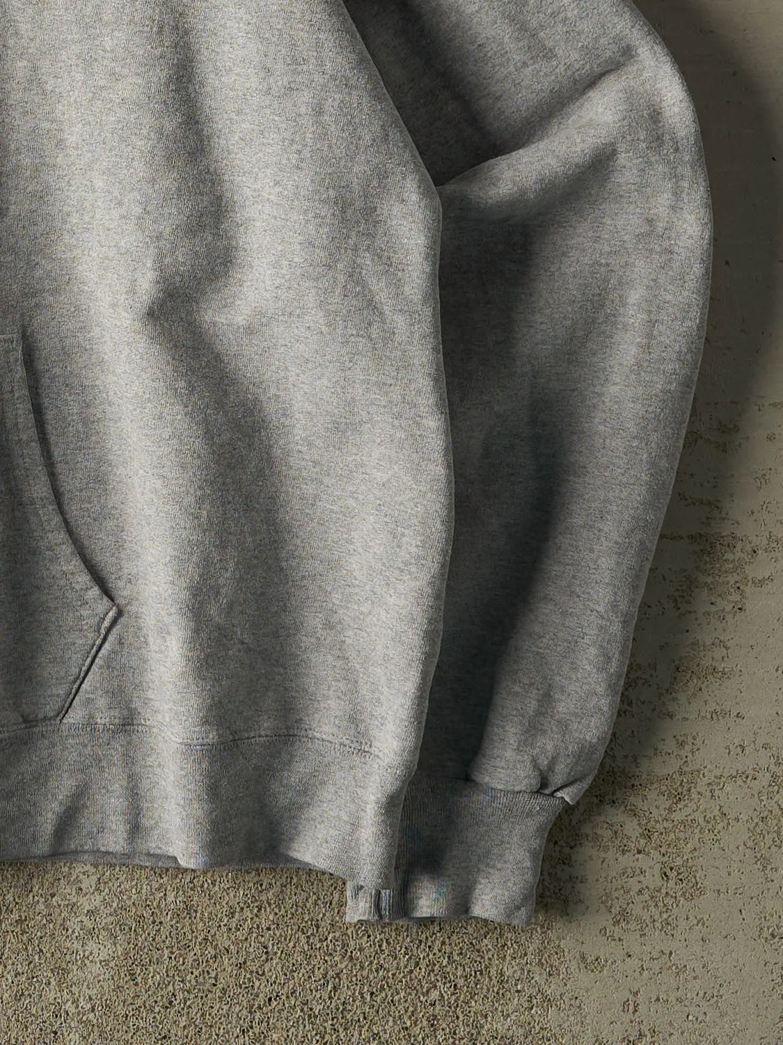 Vintage 90s Grey Blank Zip Up Hoodie (M/L) sold by Rebalance Vintage product image thumbnail 4