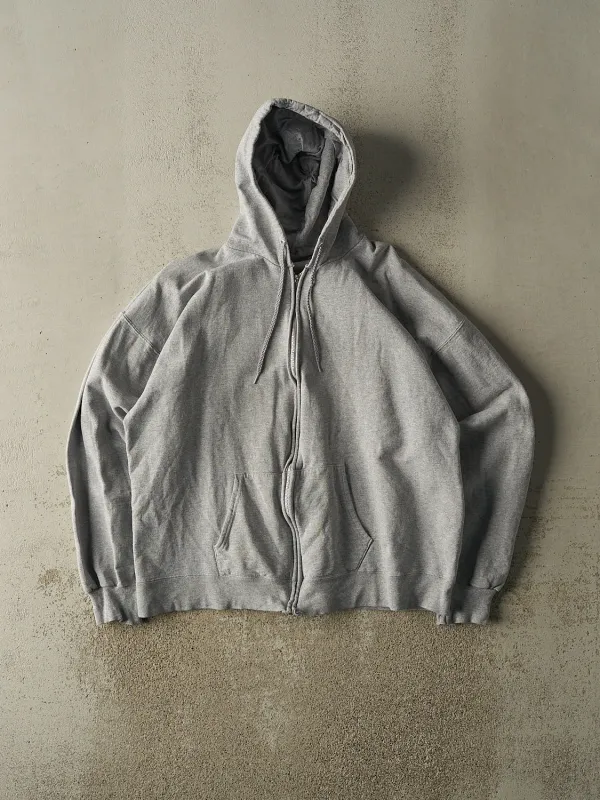 Vintage 90s Grey Blank Zip Up Hoodie (M/L) sold by Rebalance Vintage
