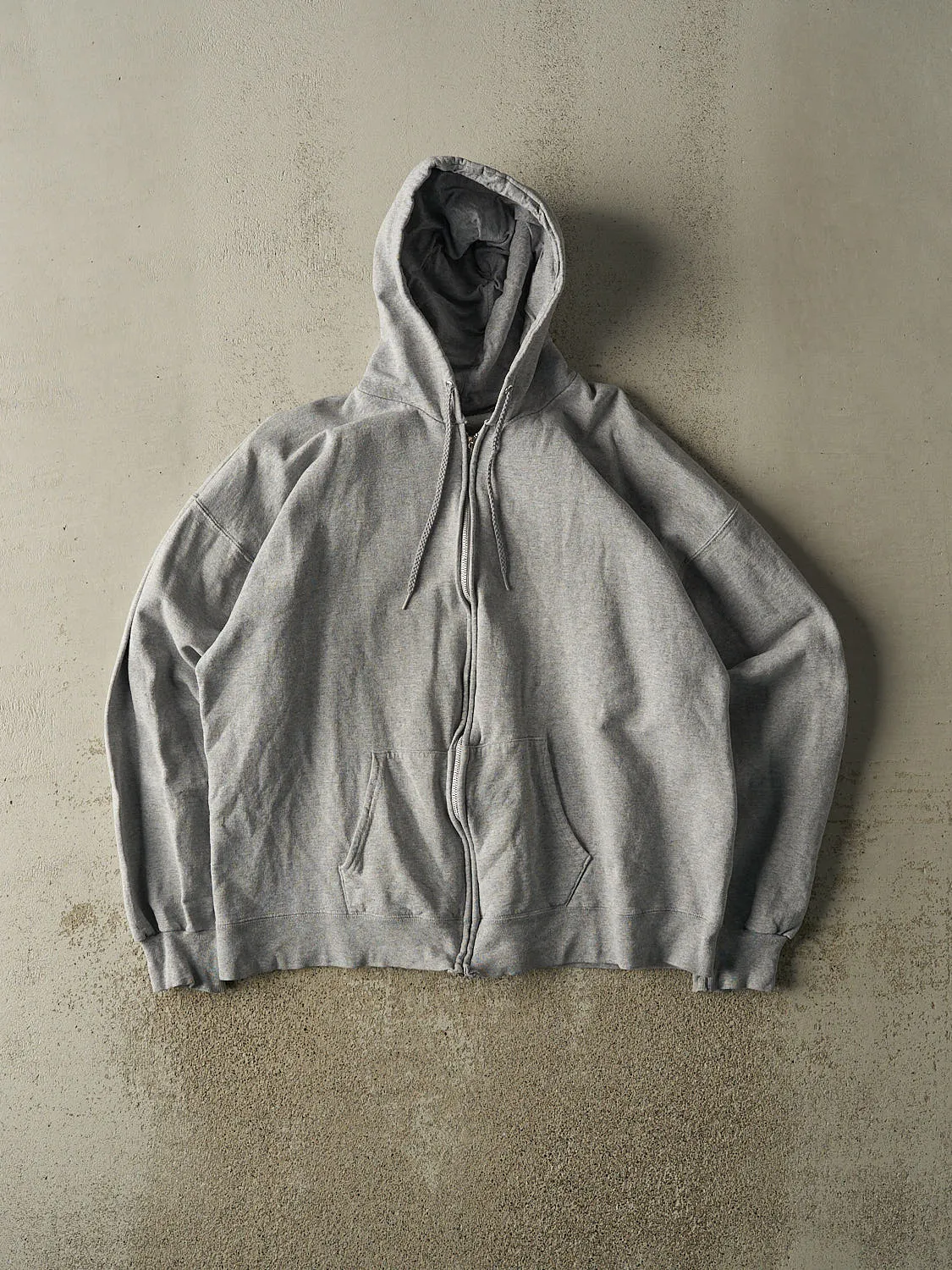 Vintage 90s Grey Blank Zip Up Hoodie (M/L) sold by Rebalance Vintage