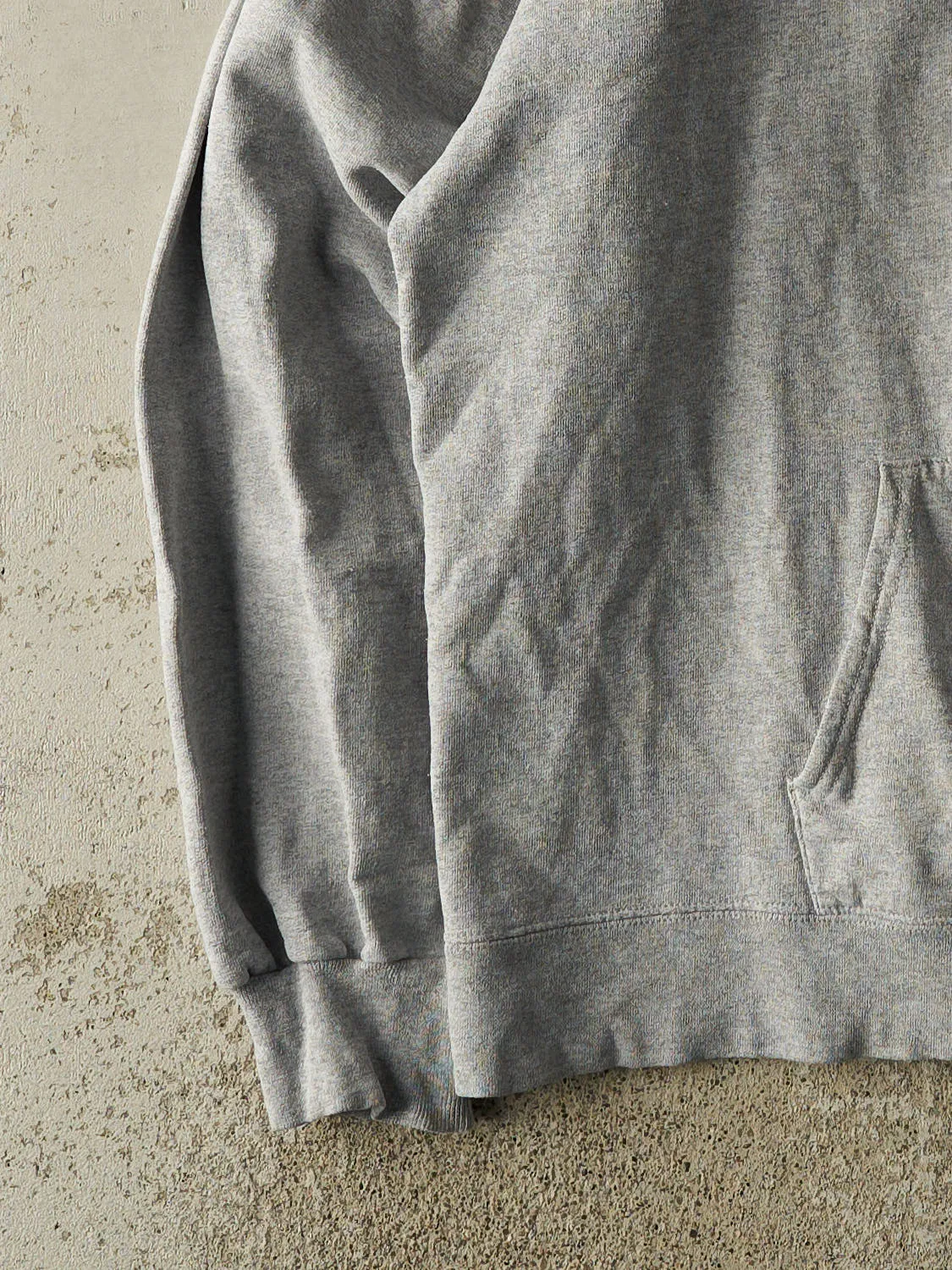 Vintage 90s Grey Blank Zip Up Hoodie (M/L) sold by Rebalance Vintage product image thumbnail 3