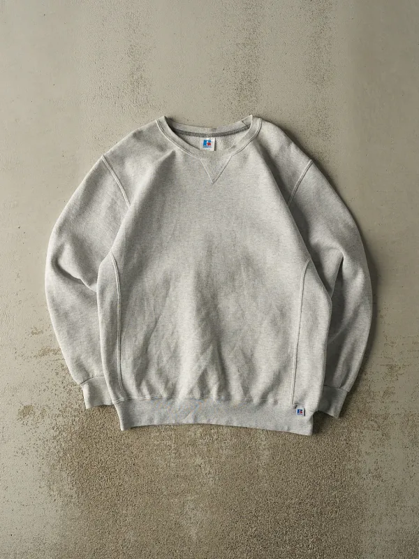 Vintage Y2K Heather Grey Russell Athletic Blank Crewneck (L) sold by Rebalance Vintage