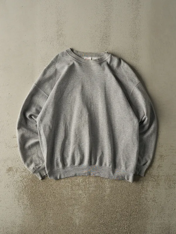 Vintage Y2K Grey Blank Crewneck (XL) sold by Rebalance Vintage