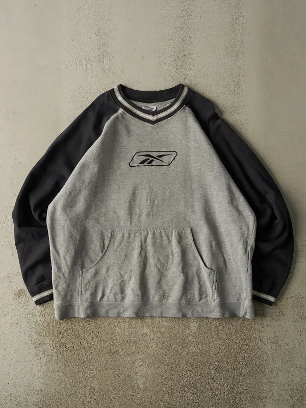 Vintage 90s Grey & Black Reebok Embroidered Crewneck (XL/XXL) sold by Rebalance Vintage