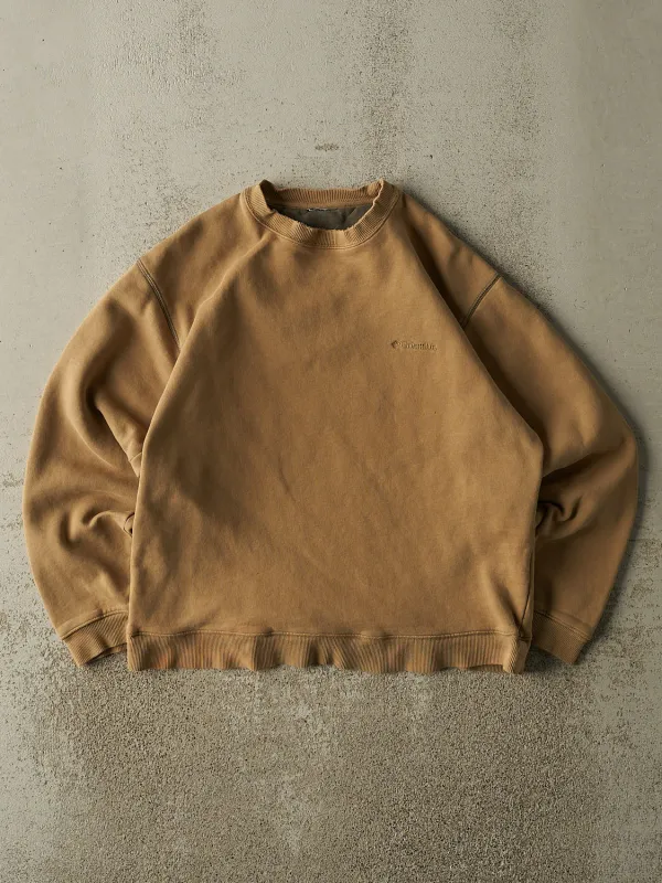 Vintage 90s Beige Columbia Embroidered Crewneck (M) sold by Rebalance Vintage