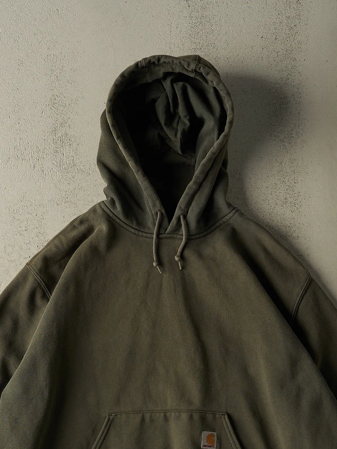Vintage 90s Sun Faded Green Carhartt Hoodie (XXL) sold by Rebalance Vintage product image thumbnail 2