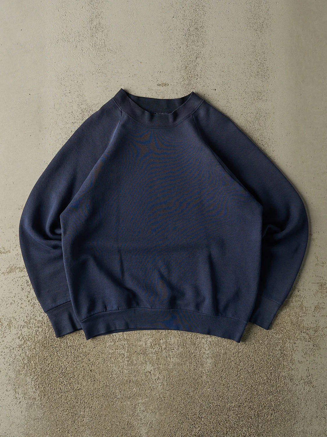 Vintage 80s Navy Blue Blank Crewneck (S/M) sold by Rebalance Vintage