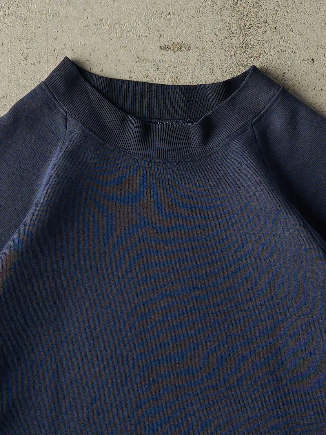 Vintage 80s Navy Blue Blank Crewneck (S/M) sold by Rebalance Vintage product image thumbnail 2