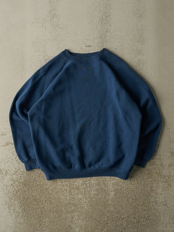 Vintage 80s Faded Navy Blue Blank Crewneck (S/M) sold by Rebalance Vintage