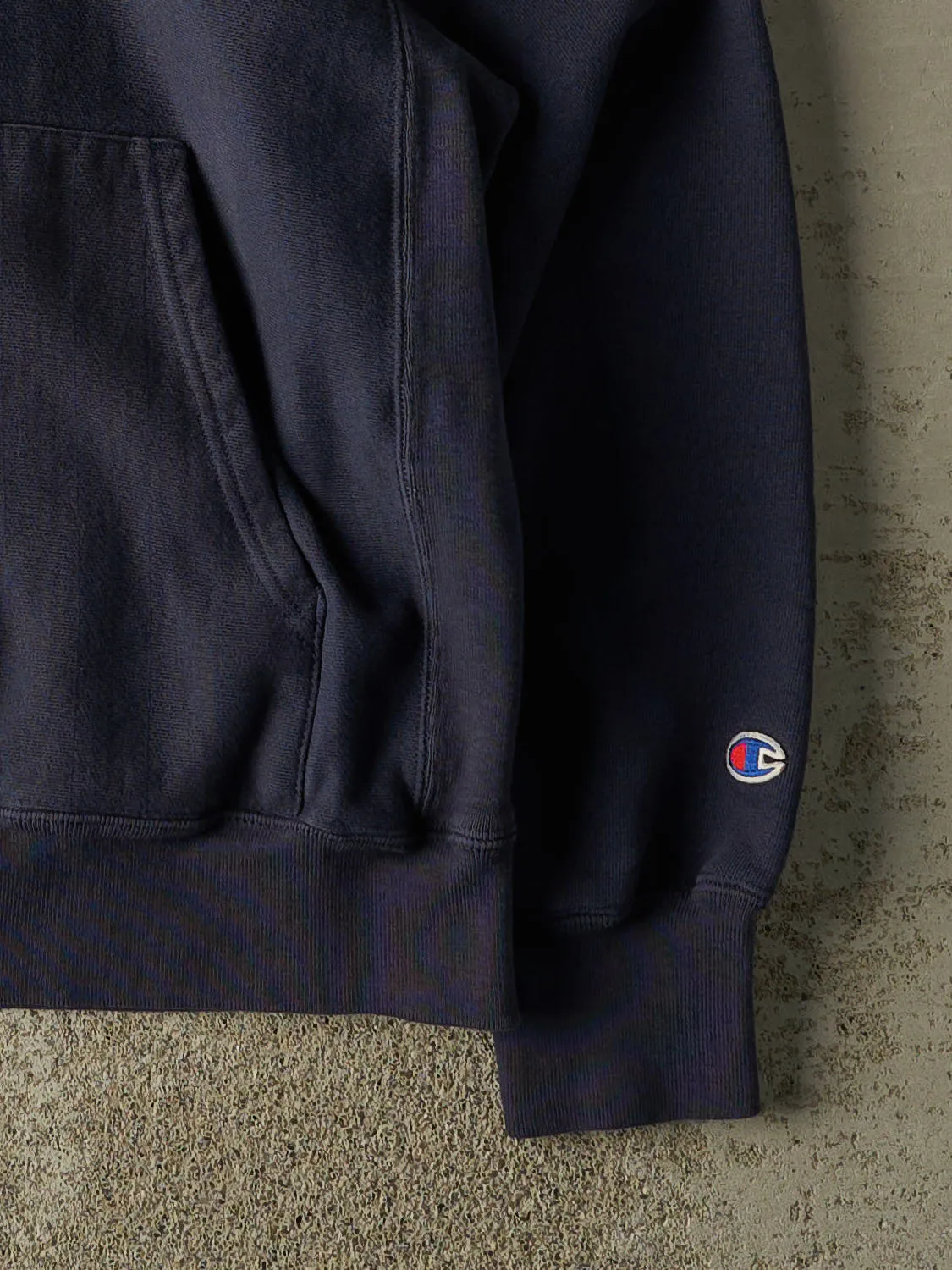Vintage 90s Navy Blue Champion Reverse Weave Maine Hoodie (S/M) sold by Rebalance Vintage product image thumbnail 4