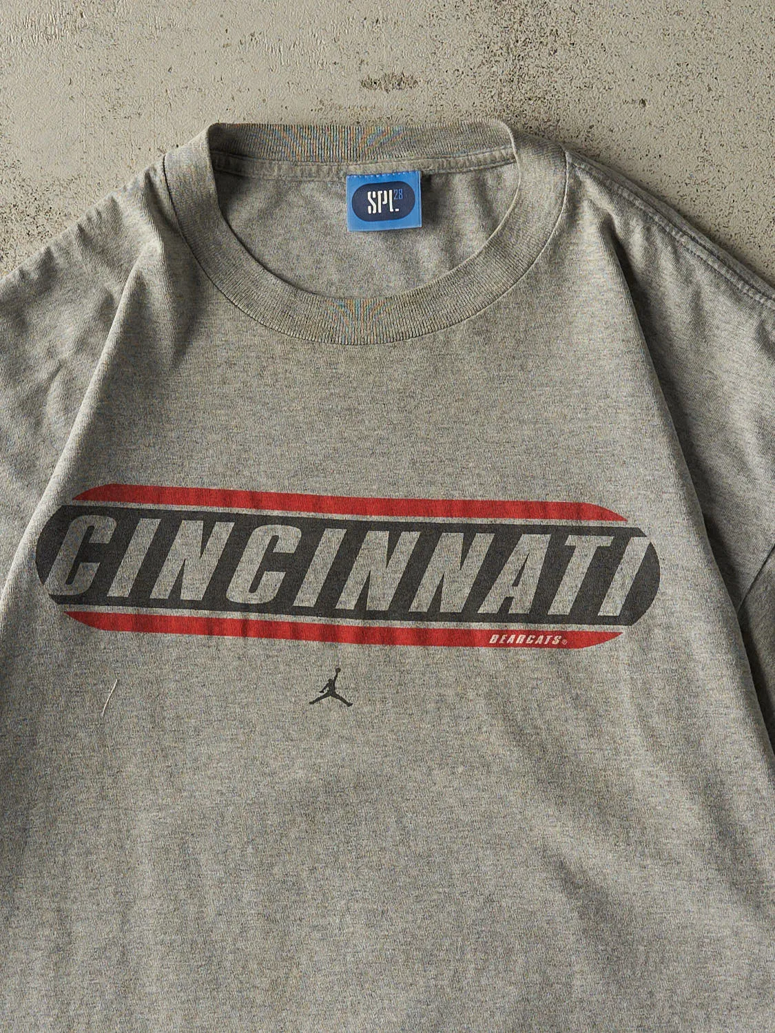 Vintage Y2K Grey University of Cincinnati x Jordan Tee (XL/XXL) sold by Rebalance Vintage product image thumbnail 2