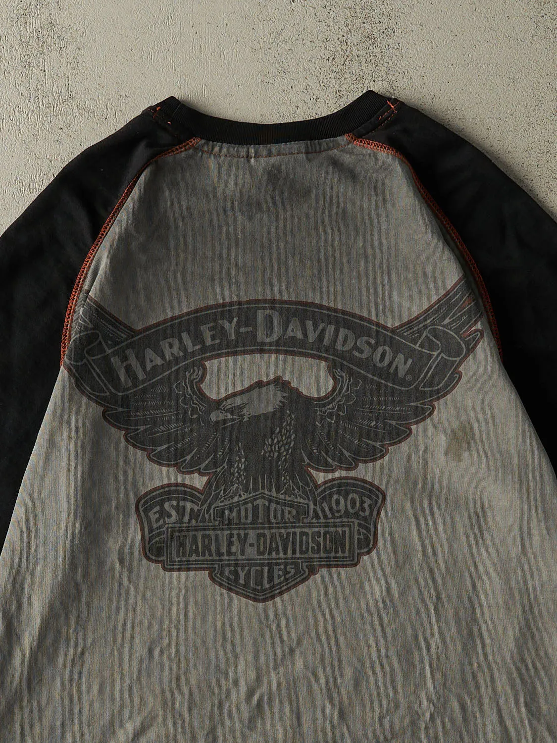 Vintage Y2K Charcoal Grey Harley Davidson Tee (L) sold by Rebalance Vintage product image thumbnail 4