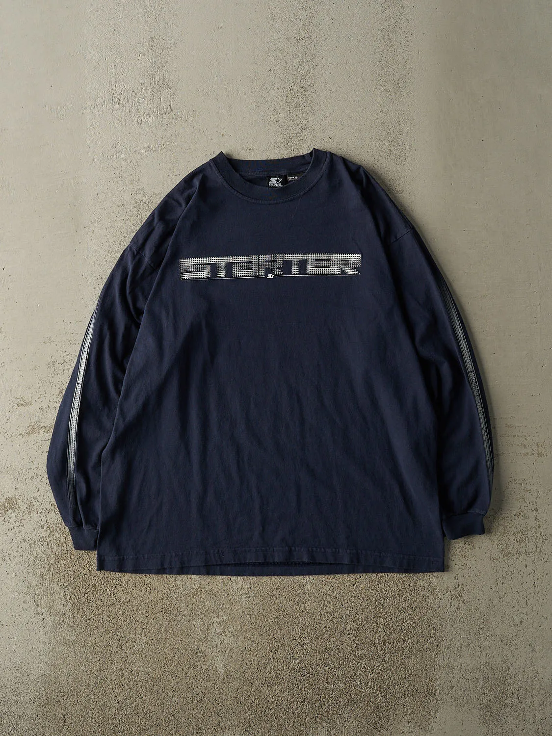 Vintage Y2K Navy Blue Starter Long Sleeve (XL) sold by Rebalance Vintage