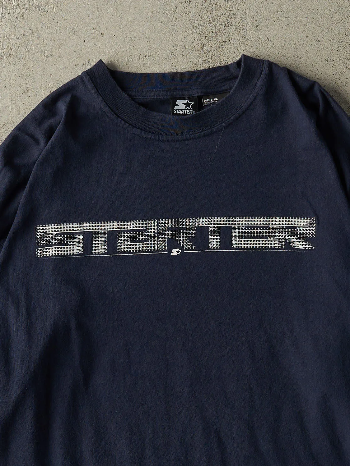 Vintage Y2K Navy Blue Starter Long Sleeve (XL) sold by Rebalance Vintage product image thumbnail 2