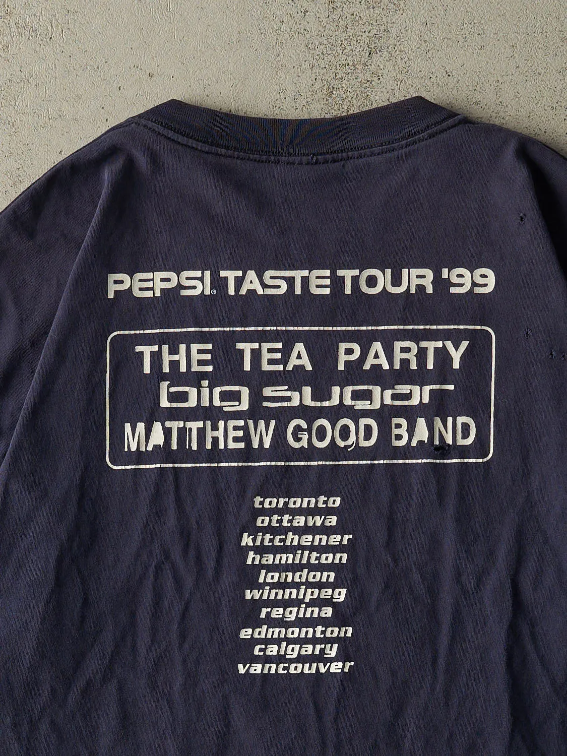 Vintage 99' Navy Blue Pepsi Taste Tour Tee (L/XL) sold by Rebalance Vintage product image thumbnail 4
