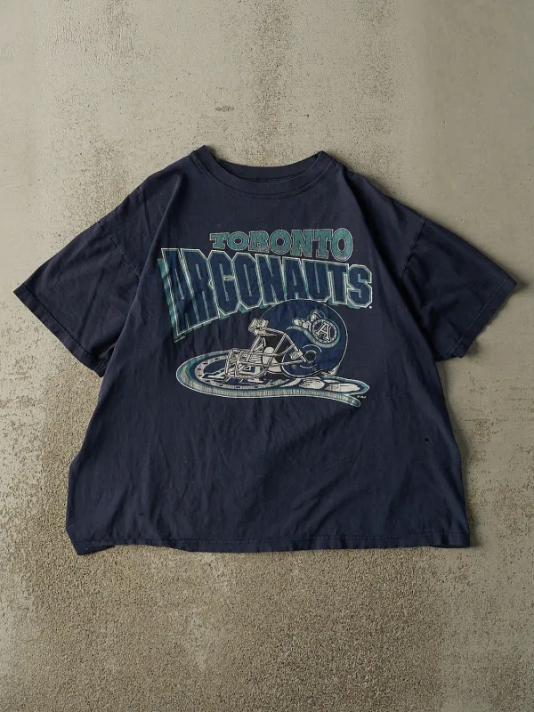 Vintage 90s Navy Blue Toronto Argonauts Tee (L) sold by Rebalance Vintage