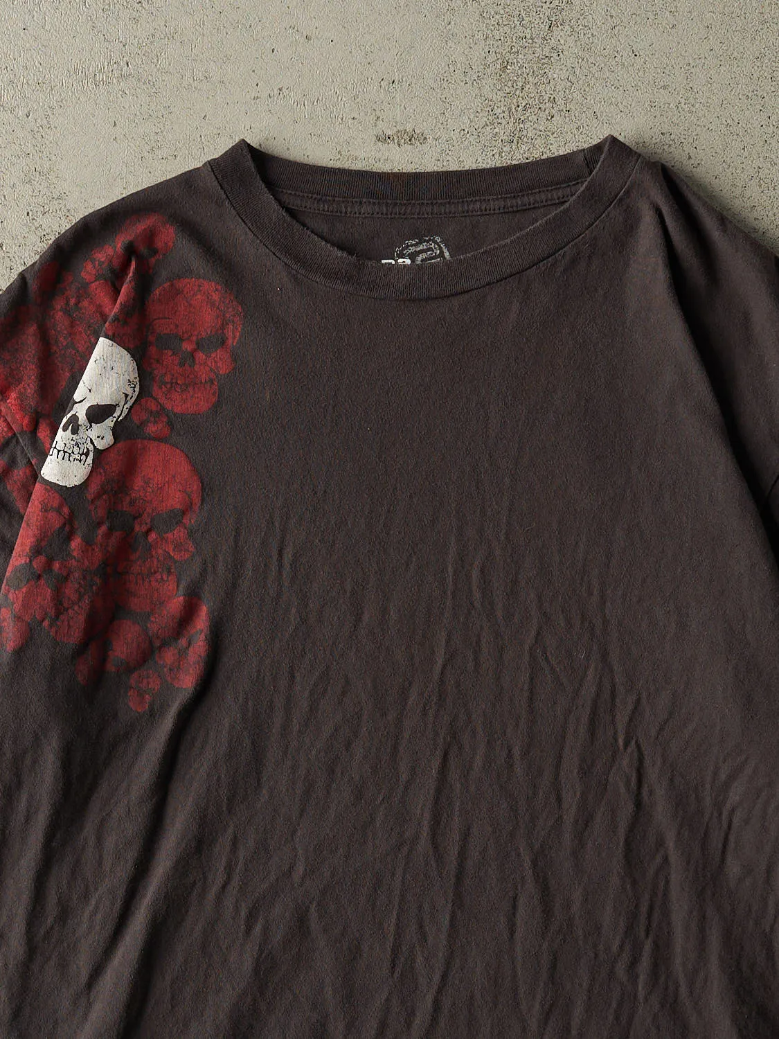 Vintage Y2K Faded Black Randy River Skull Tee (XL) sold by Rebalance Vintage product image thumbnail 2