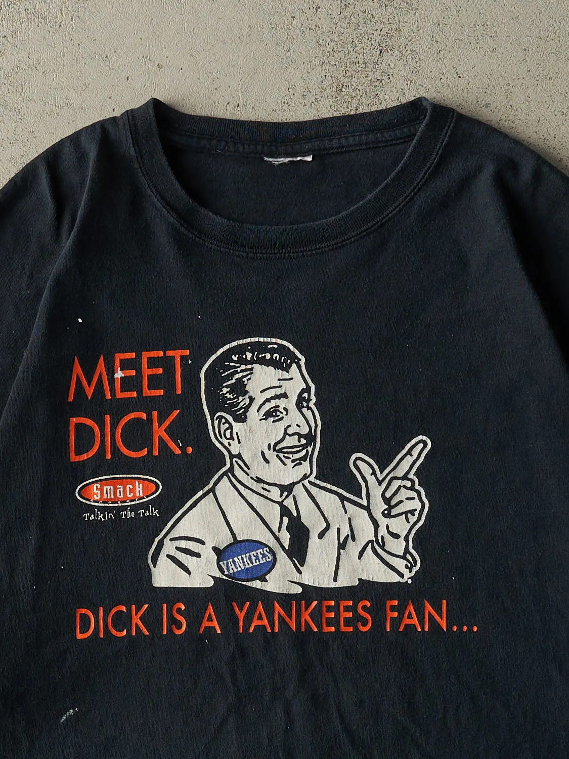 Vintage Y2K Faded Black "Don't Be A Dick" Slogan Tee (XL/XXL) sold by Rebalance Vintage product image thumbnail 3