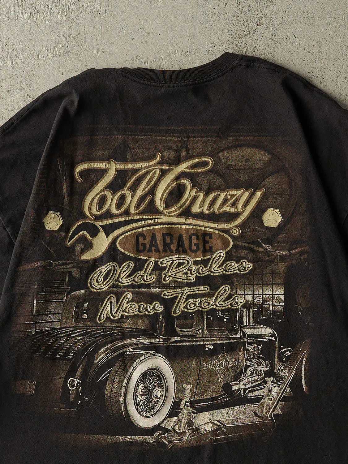 Vintage Y2K Black Tool Crazy Garage Tee (XL/XXL) sold by Rebalance Vintage product image thumbnail 4