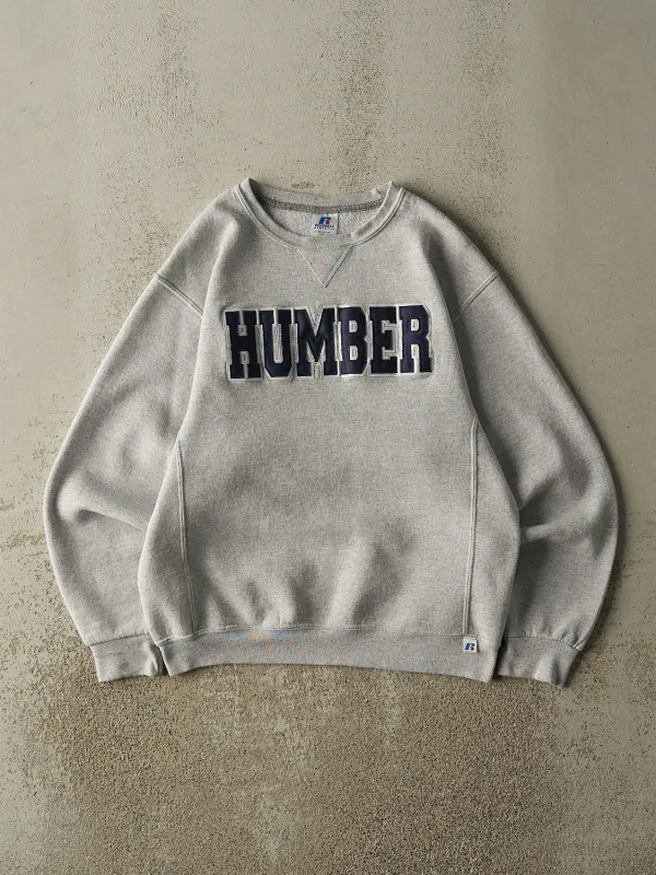 Vintage Y2K Heather Grey Russell Athletic Humber Crewneck (S/M) sold by Rebalance Vintage