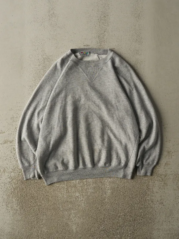 Vintage 80s Grey Blank Crewneck (S/M) made by Rebalance Vintage