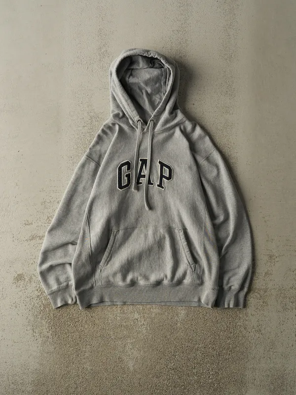 Vintage 90s Grey Gap Embroidered Hoodie (S) sold by Rebalance Vintage
