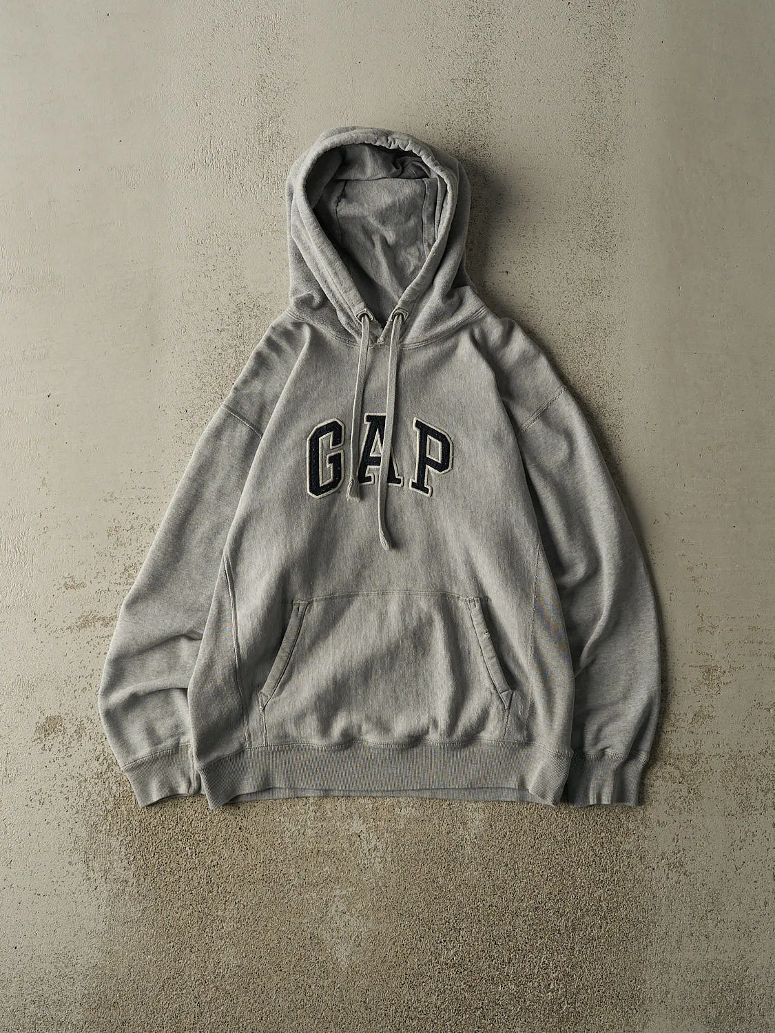 Vintage 90s Grey Gap Embroidered Hoodie (S) sold by Rebalance Vintage