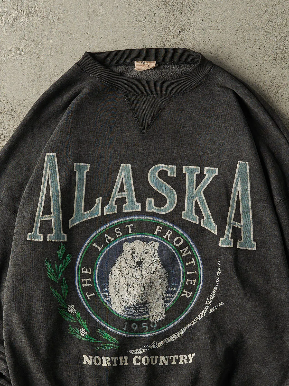 Vintage 80s Charcoal Grey Alaska Crewneck (M/L) sold by Rebalance Vintage product image thumbnail 2