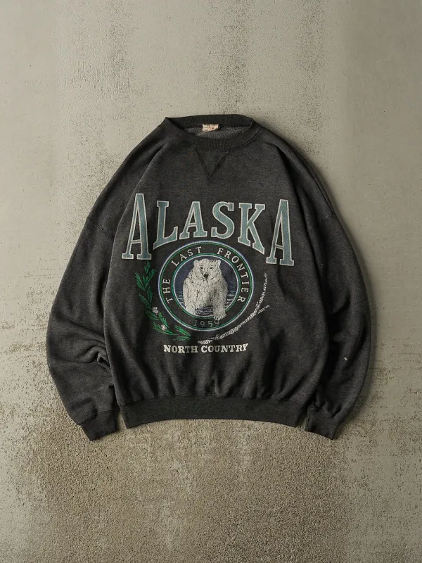 Vintage 80s Charcoal Grey Alaska Crewneck (M/L) sold by Rebalance Vintage