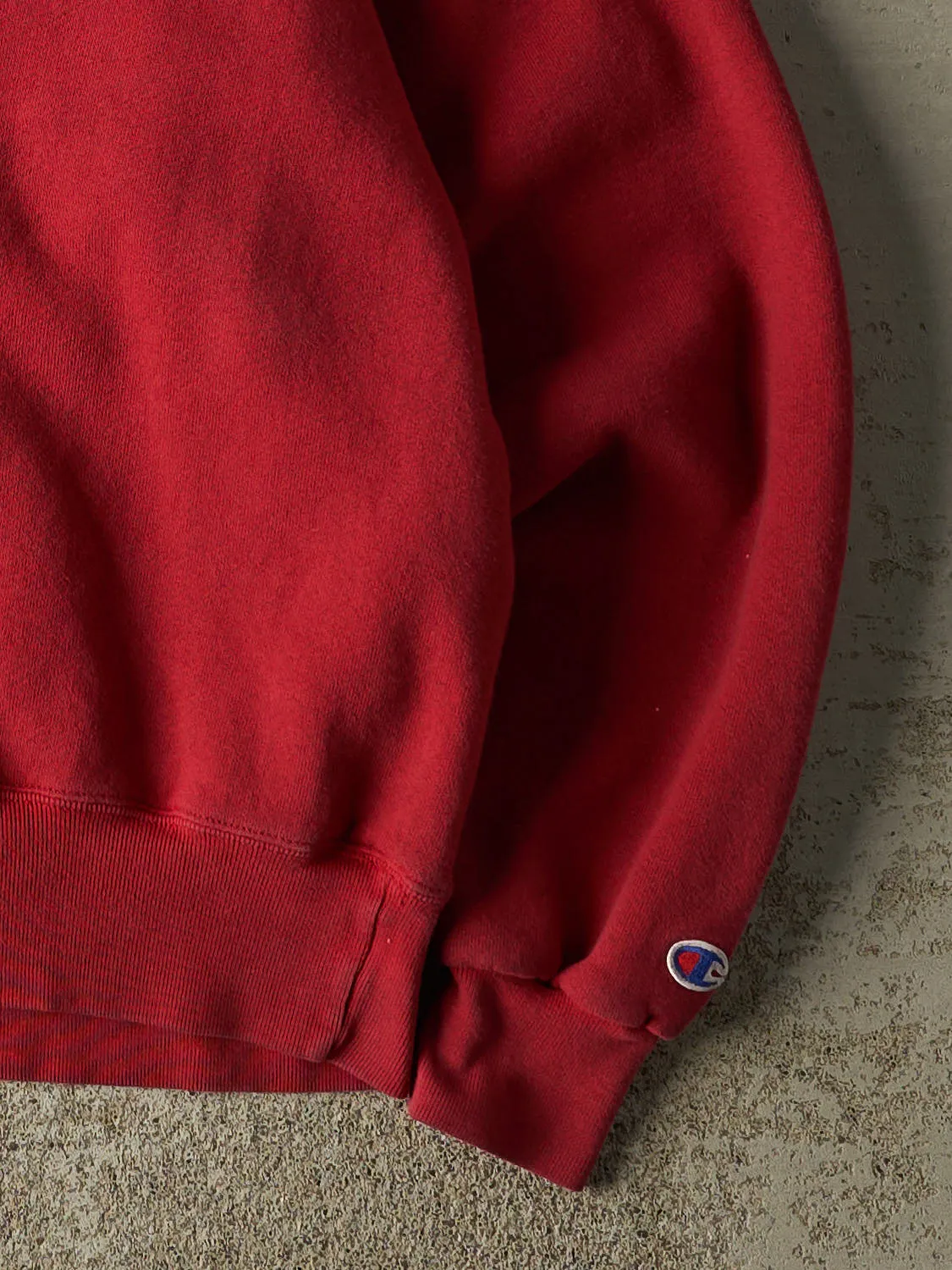 Vintage 90s Red Champion Embroidered Crewneck (L/XL) sold by Rebalance Vintage product image thumbnail 4