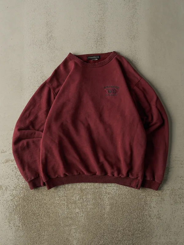 Vintage 90s Burgundy Wind River Embroidered Crewneck (M/L) sold by Rebalance Vintage